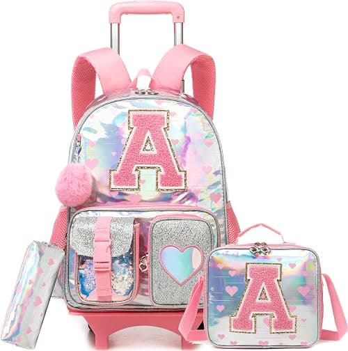 Meetbelify Multi Pocket Rolling Backpack for Girls Backpack with Wheels for Elementary Student on Amazon.ae - Price Tracker