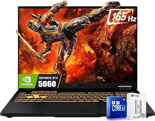 ASUS TUF (Upgraded) F16 16" FHD+ 165Hz Gaming Laptop, 14th Gen Intel 16-Core i7-14650HX, NVIDIA GeForce RTX 5060 8GB GDDR7, RGB Backlit KB, Facial Recognition, Win11 Home (32GB | 1TB SSD) on Amazon.ae - Price Tracker