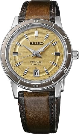Seiko Watch for Men - Presage Collection - with Date Calendar, 50M Water Resistance, Screw See-Through Caseback, 39.5mm Case Diameter on Amazon.ae - Price Tracker