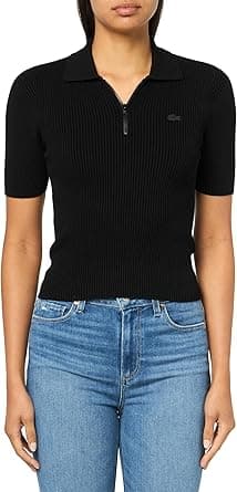 Lacoste mens Zip Neck Rib Knit Polo Shirt Polo Sweater (pack of 1) on Amazon.ae - Price Tracker