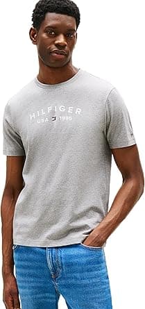 Tommy Hilfiger mens Short Sleeve Cotton Graphic T-shirts With Printed Logo Short Sleeve Cotton Graphic T-shirts With Printed Logo (pack of 1) on Amazon.ae - Price Tracker