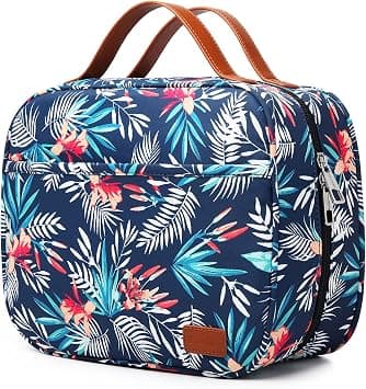 Bosidu Hanging Travel Toiletry Bag,Large Capacity Cosmetic Toiletry Travel Organiser for Women/Men with 4 Compartments & 1 Sturdy Hook,Perfect for Travel/Daily Use (Palm Leaf) - Best Deal Finder