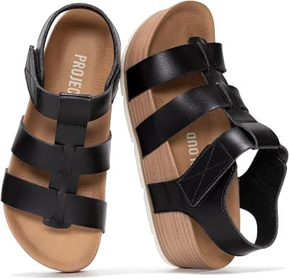 Project Cloud Platform Sandals Women - Comfortable Memory Foam Insole Ladies Wedges - Non Slip & Lightweight Strap Wedge Sandals for Women 2025 (Phased) - Best Deal Finder