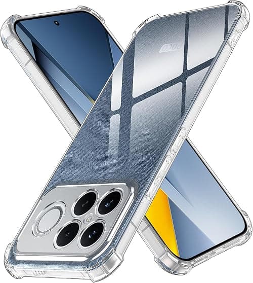 Case for Poco F8 ultra, Clear Phone Cover with Reinforced Corners Bumper Slim Fit Shockproof Flexible TPU Case for Poco F8 ultra on Amazon.ae - Price Tracker
