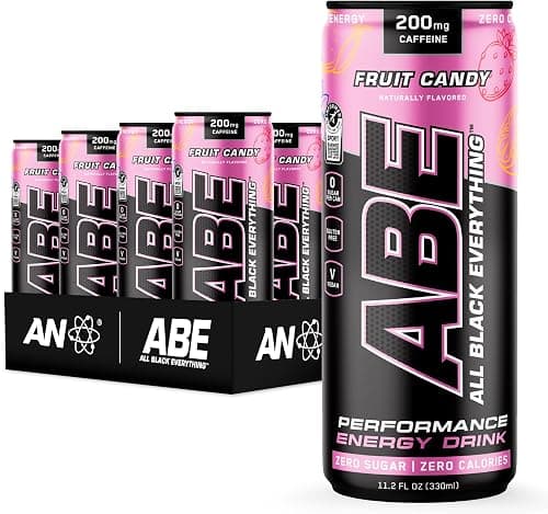ABE all black everything Sugar Free Energy Drink | Fruit Candy | 0 Calories | 12 Pack | 200mg Natural Caffeine | Pre-Workout Sport Drink for Men and Women on Amazon.ae - Price Tracker