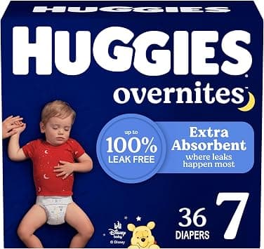 Huggies Overnites Size 7 Overnight Diapers (41+ lbs), 36 Ct - Amazon.ae Price Tracker