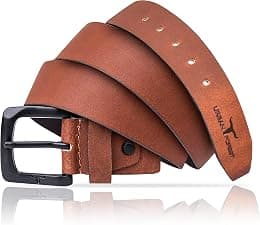 URBAN FOREST Redwood Casual Leather Belt for Men, Redwood, Free Size - Best Deal Finder