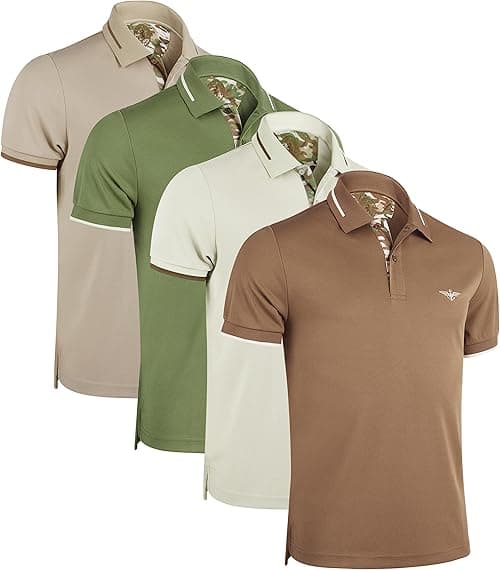 Albert Morris Mens Striped Short Sleeve Polo Shirts 4 Pack on Amazon.ae - Price Tracker