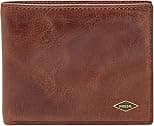 Fossil Men's Leather Bifold Wallet with Flip ID Window - Best Deal Finder