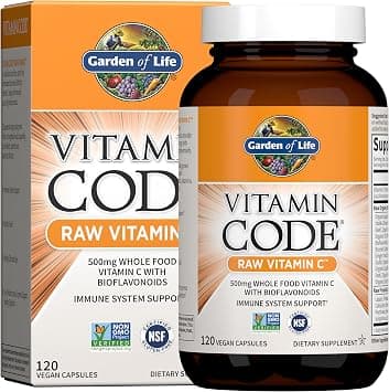 Garden of Life Vitamin C - Vitamin Code Raw Vitamin C - 120 Vegan Capsules, 500mg Whole Food Vitamin C with Bioflavonoids, Fruits & Veggies, Probiotics, Gluten Free Vitamin C Supplements for Adults - Best Deal Finder
