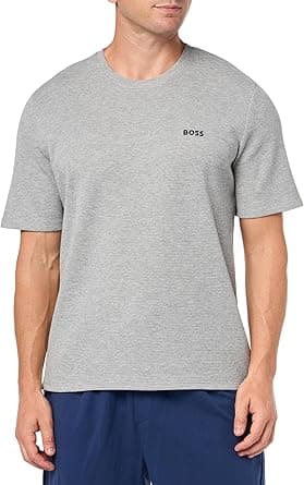BOSS mens Waffle Contrast Logo Short-sleeve T-shirt Shirt on Amazon.ae - Price Tracker