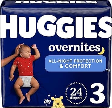 HUGGIES Nighttime Baby Diapers Overnites, White, Size 3, 24 Count - Amazon.ae Price Tracker