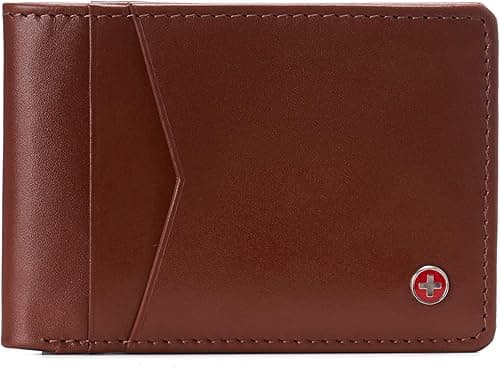 alpine swiss Delaney Men’s RFID Blocking Slimfold Wallet Thin Bifold Cowhide Leather Comes in Gift Box on Amazon.ae - Price Tracker
