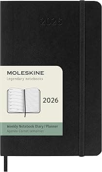 Moleskine Classic 12 Month 2026 Weekly Planner, Soft Cover, Pocket (3.5" x 5.5"), Black, 144 pages - Best Deal Finder