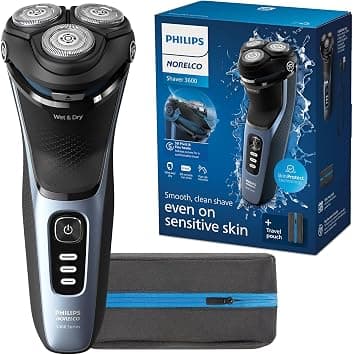 Philips Norelco Shaver 3600, Rechargeable Wet & Dry Electric Shaver with Pop-Up Trimmer and Storage Pouch, S3243/91 on Amazon.ae - Price Tracker