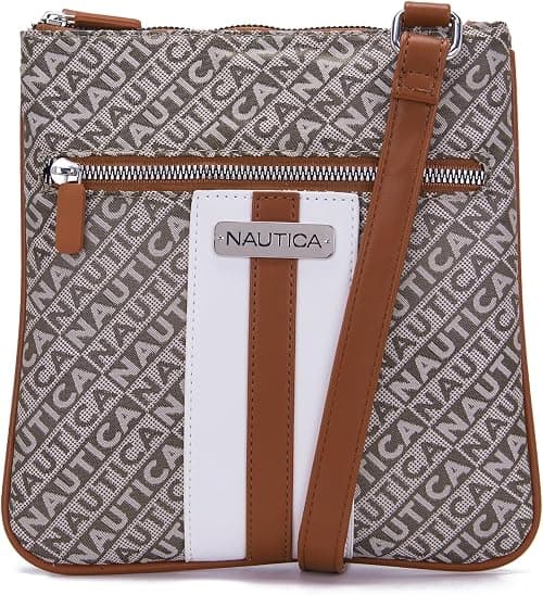 Nautica womens Lakeside Signature Jaquard North South Crossbody Bag Cross Body (pack of 1) على Amazon.ae - متتبع الأسعار