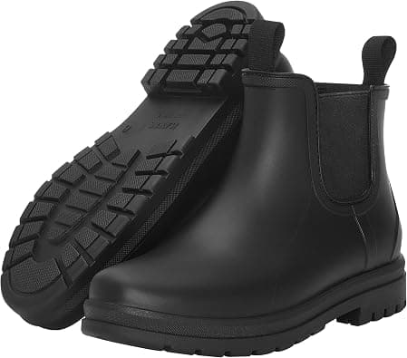 planone Orthopedic Wide Width Short Rain Boots for Women, Fashion Waterproof Chelsea Boots Outdoor Garden Ankle Muck Boots, Non Slip Work Rubber Shoes with Comfort Insole on Amazon.ae - Price Tracker