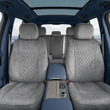 Luxury 5 Pcs Soft Fabric Cross Over (SUV Car) Car Seat Cover Full Set - Universal Fit, Waterproof Automotive Seat Protector, Breathable Anti-Slip Car Cushion Pad (Gray) on Amazon.ae - Price Tracker