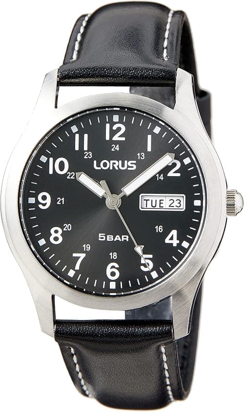 Lorus Men's Analogue Quartz Watch with Leather Strap RXN79DX9 على Amazon.ae - متتبع الأسعار