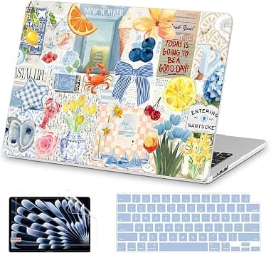 AKIT for MacBook Air 13 inch Case M5 M4 M3 M2 2026-2022, Blue Collage on Amazon.ae - Price Tracker