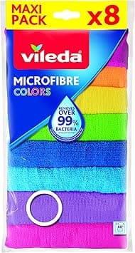 Vileda Microfibre Cloth, Absorbent, Hygienic, Versatile, Durable & Washable 30x30cm - 8 Pcs - Amazon.ae Price Tracker