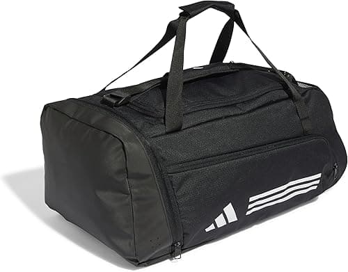 Adidas Essentials 3-Stripes Unisex Adults Duffel Bag Black/White, Size Medium on Amazon.ae - Price Tracker