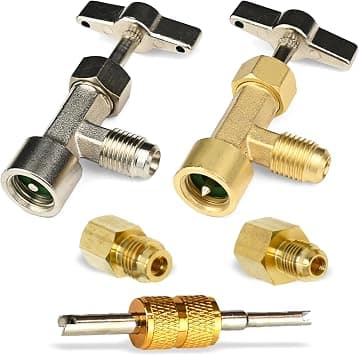 TERRIFI R134A Can Tap Valves, Self-Sealing and Puncture Style Refrigerant Can Tap with Tank Adapters for Refilling Automotive Air Conditioning Systems على Amazon.ae - متتبع الأسعار
