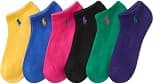 Polo Ralph Lauren womens Performance Cotton Low Cut Socks - 6 Pair Pack - Breathable Mesh & Sport Cushioning - Best Deal Finder