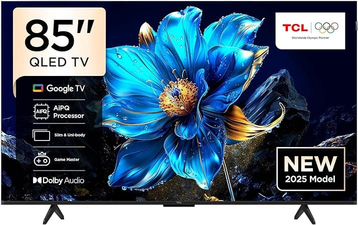 TCL 85P7K-UK 85" QLED 4K Ultra HD HDR Google TV (Google Assistant, Freeview Play, Dolby Atmos, Dolby Vision, HDR10+, 120Hz Game Accelerator, Motion Clarity，2025 New Model) on Amazon.ae - Price Tracker