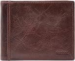 Fossil Men's Leather Bifold Wallet with Flip ID Window - Best Deal Finder