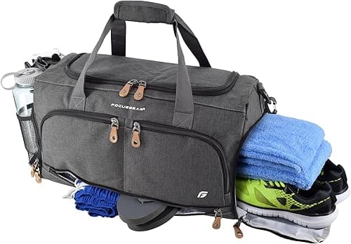 FocusGear Ultimate Gym Bag 2.0: Durable Crowdsource Designed Duffel Bag with 10 Optimal Compartments, Water Resistant Pouch, Green, 11.5"H x 10.5"W x 20"L on Amazon.ae - Price Tracker