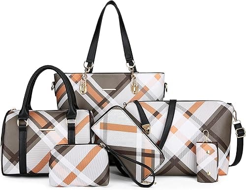 2E-youth womens Purses and Handbags Set tote handbag satchel shoulder bag purse on Amazon.ae - Price Tracker