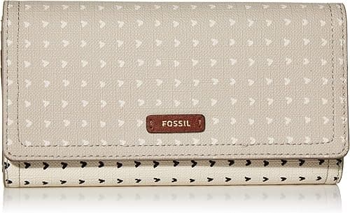 Fossil Women's Logan Leather RFID-Blocking Flap Clutch Wallet for Women on Amazon.ae - Price Tracker