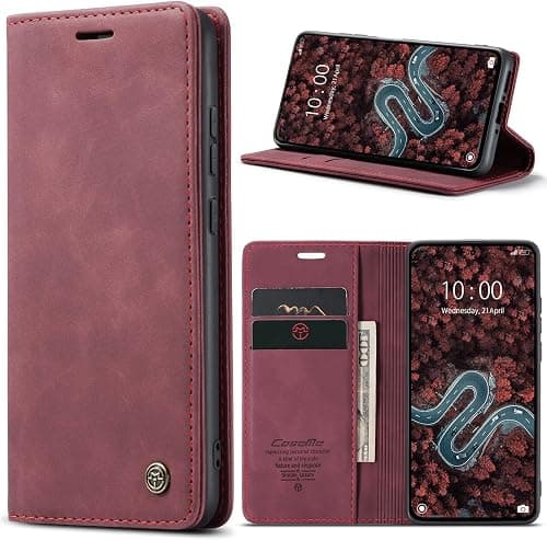 Protective Case for Xiaomi Poco X7 Pro Case Wallet Flip Cover PU Leather Wallet Pouch [Magnetic] [Kickstand] POCO X7 Pro Case Card Holder, Rosso على Amazon.ae - متتبع الأسعار