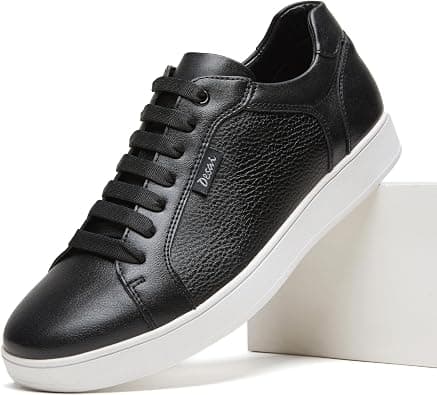 Men's Leather Sneakers - Classic Low-Top Casual Shoes, Stylish & Comfortable Walking Shoes for Men, Premium Leather Daily Wear on Amazon.ae - Price Tracker