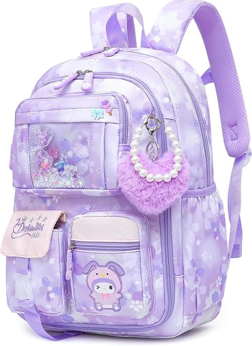 Lovely Girls Backpack School Bag for Students Kids Book Bag with Multiple Pockets Splash-proof Children's Backpack على Amazon.ae - متتبع الأسعار