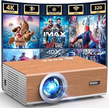 [Electric Focus/Auto Keystone] Projector with Wifi and Bluetooth, 800ANSI Native 1080P Portable Outdoor Movie Projector, Smart Home Proyector 4K Support for HDMI/USB/iOS/Android/Phone/PC, Retro Design on Amazon.ae - Price Tracker