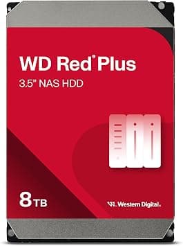 Western Digital 8TB WD Red Plus NAS Internal Hard Drive HDD - 5640 RPM, SATA 6 Gb/s, CMR, 256 MB Cache, 3.5" - WD80EFPX على Amazon.ae - متتبع الأسعار