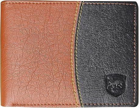 SAMTROH Tan & Black PU Leather Wallet for Men I 2 Card Slots I 2 Currency & Secret Compartments I 1 Zipper Coin Pocket & 6 ID Card Slots on Amazon.ae - Price Tracker