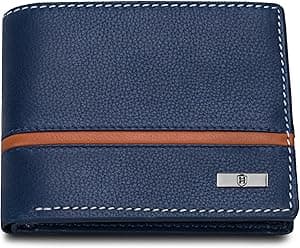 HORNBULL Denial Navy Leather Wallet for Men | Leather Mens Wallet with RFID Blocking | Wallets Men Genuine Leather - Amazon.ae Price Tracker
