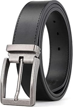 Men's Dress Belt Black Leather Belts for Jeans - Amazon.ae Price Tracker
