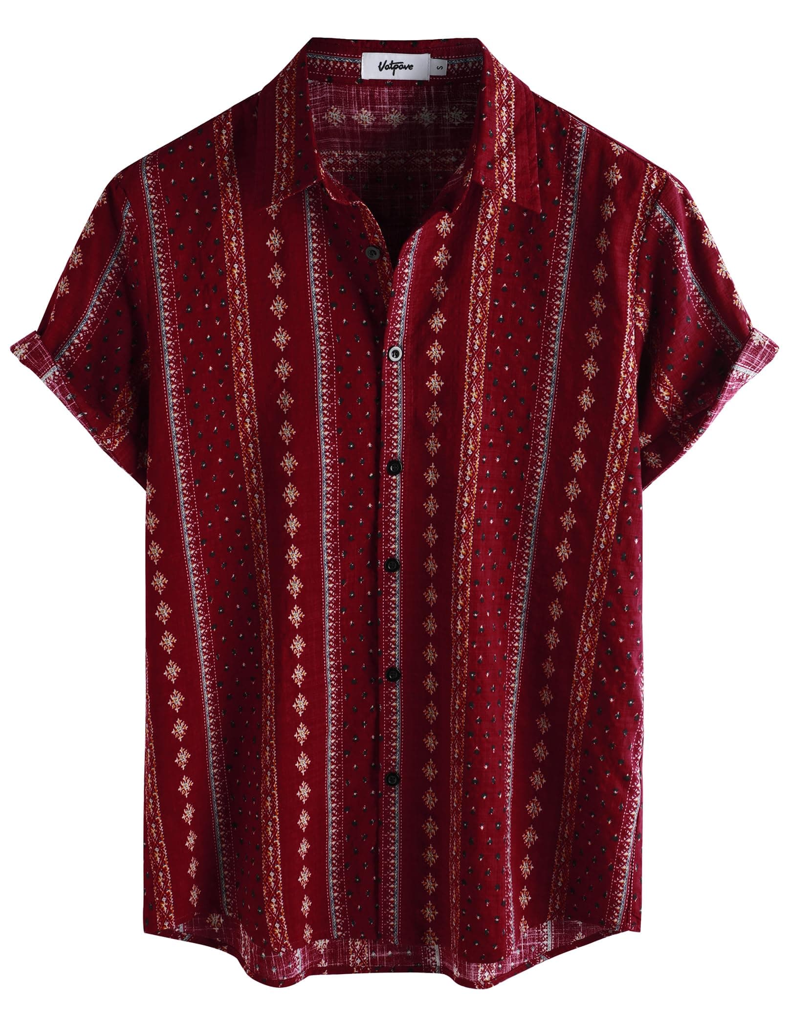 VATPAVE Mens Floral Hawaiian Shirts Short Sleeve Button Down Beach Shirts on Amazon.ae - Price Tracker