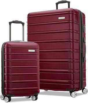 Samsonite Omni 2 Hardside Expandable Luggage with Spinner Wheels, Nature Merlot, 2-Piece Set (Carry-on/Large) on Amazon.ae - Price Tracker