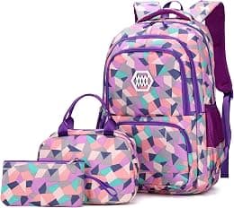 Geometric Print Girls Boys Backpacks for Kids Primary School Bags - Best Deal Finder