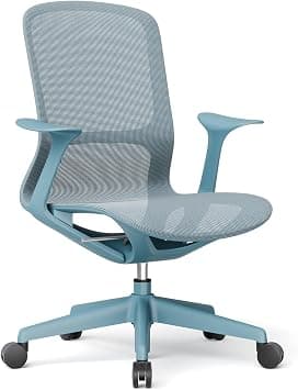 Navo, WAVE Chair Ergonomic Mesh Office Chair | S Curve Design with Tilt Function | Fixed Armrests | Nylon Base | Supportive Desk Chairs for Adults كرسي (Sky Blue) على Amazon.ae - متتبع الأسعار
