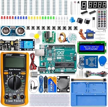 SunFounder Inventor Lab Starter Kit with Original Arduino Uno R3 REV3 Multimeter 34 Projects 40+Video Courses RAB Breadboard Holder, RoHS Compliant, for Beginners & Engineers on Amazon.ae - Price Tracker