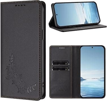 for Motorola Moto G67/G77 5G Case Wallet RFID Blocking Flip Folio Flower Embossed PU Leather Stand Credit Card Holder Slots Magnetic Protective Phone Cover for Women on Amazon.ae - Price Tracker