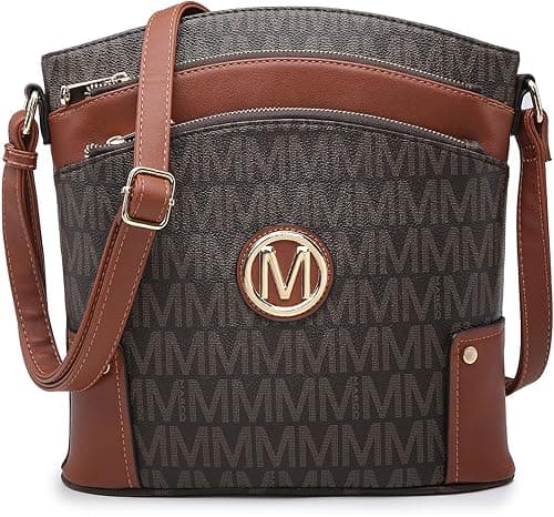 Crossbody Purse for Women Multi Pockets Crossover Bag Signature Monogram with Expandable Side Zippers for Ladies on Amazon.ae - Price Tracker