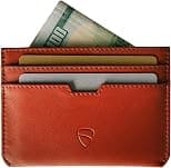 Vaultskin MOORGATE Slim Card Holder - Minimalist Leather Wallet, RFID Blocking Sleeve, Fits Front Pocket, for Men and Women - Best Deal Finder