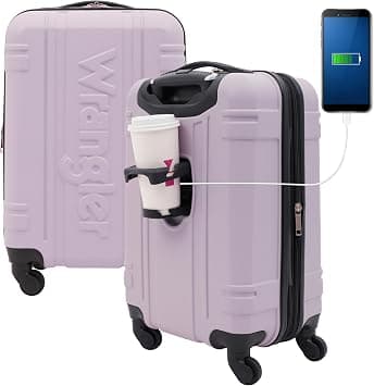Travelers Club Wrangler Astral Hardside Luggage, Lilac, 20-Inch Carry-On, Lilac, 20-Inch Carry-On, 20" Astral Hardside Carry-on Luggage - Best Deal Finder